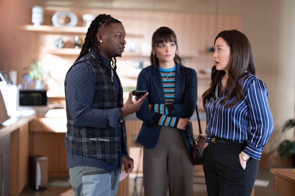 Chris Lee as Randy, Cassady McClincy Zhang as Mel and Fiona Rene as Reenie — 'Tracker' Season 3 Episode 10 