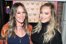 Haylie Duff (L) and Hilary Duff attend the Launch of Words with Friends 2 hosted by Hilary and Haylie Duff at Norah Restaurant on November 9, 2017 in West Hollywood, California