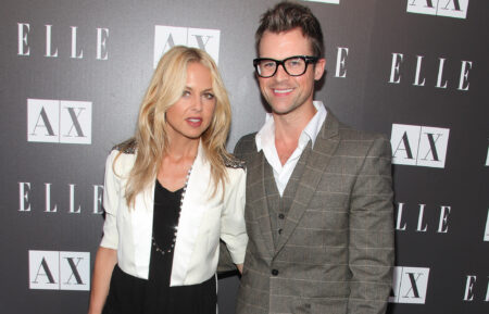 Rachel Zoe and Brad Goreski arrive to the A|X Armani Exchange and ELLE's Joe Zee 'Disco Glam' soiree evening at A|X Robertson Store