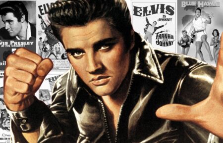 Where to watch Elvis movies collage with classic movie posters