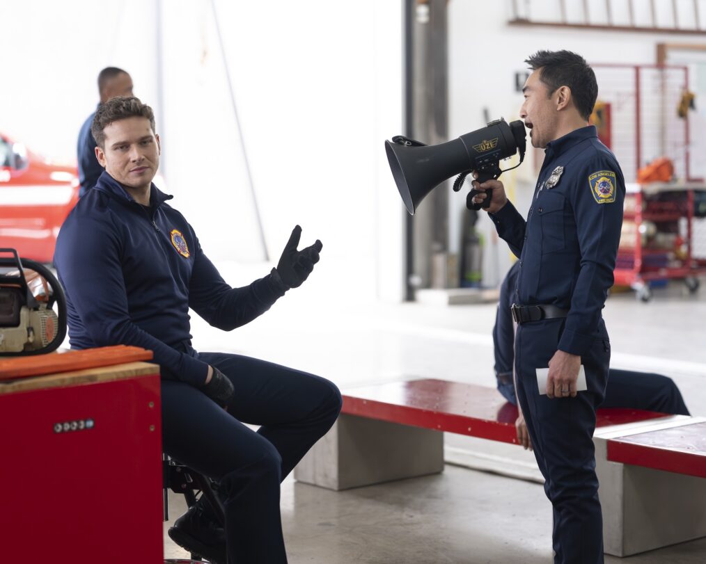 Oliver Stark as Buck and Kenneth Choi as Chimney — '9-1-1' Season 9 Episode 11 