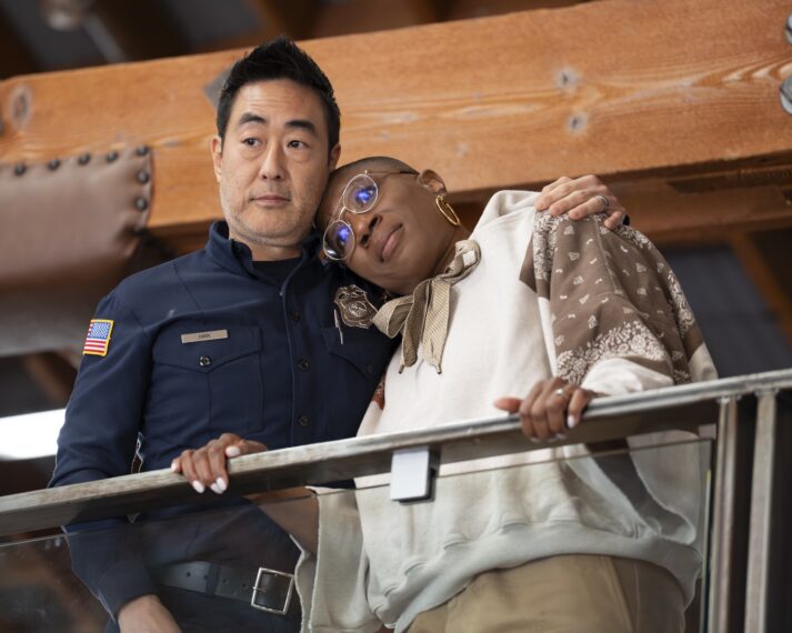 Kenneth Choi as Chimney, Aisha Hinds as Hen — '9-1-1' Season 9 Episode 11 "Going Once, Going Twice"