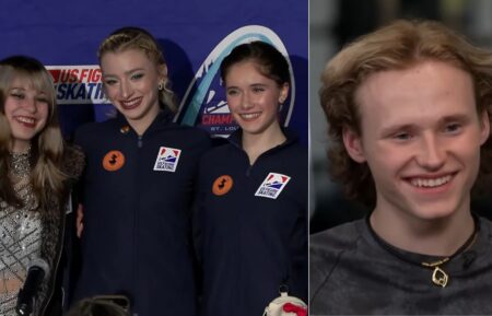 Alysa Liu, Amber Glenn, and Isabeau Levito at the 2026 Prevagen U.S. Figure Skating Championships, January 9, 2025; Ilia Malinin on the February 1 episode of CBS' 'CBS Sunday Morning.'