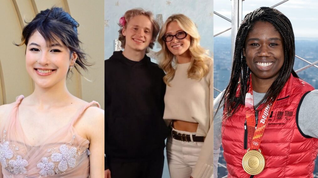 Alysa Liu attends the Gold House 4th Annual Gold Gala at The Music Center on May 10, 2025 in Los Angeles, California; Ilia Malinin and Rylee Arnold, Instagram, Ferbuary 19, 2026; Erin Jackson visits The Empire State Building on February 18, 2022 in New York City.