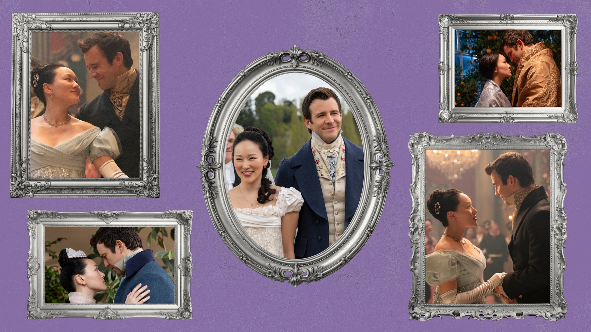 Luke Thompson and Yerin Ha in 'Bridgerton' Season 4