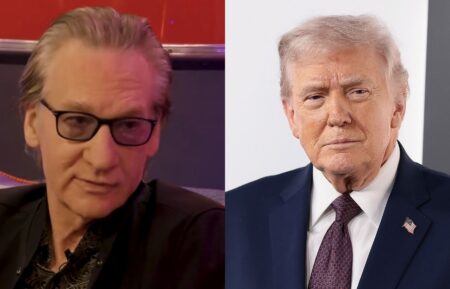 Bill Maher on the February 9, 2026, episode of the Club Random with Bill Maher podcast; President Donald Trump attends Amazon MGM's 