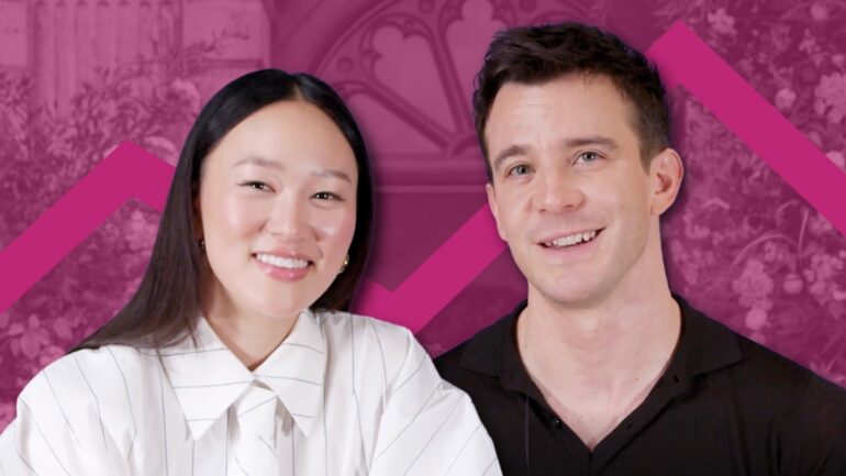 Yerin Ha and Luke Thompson in the Swooon studio