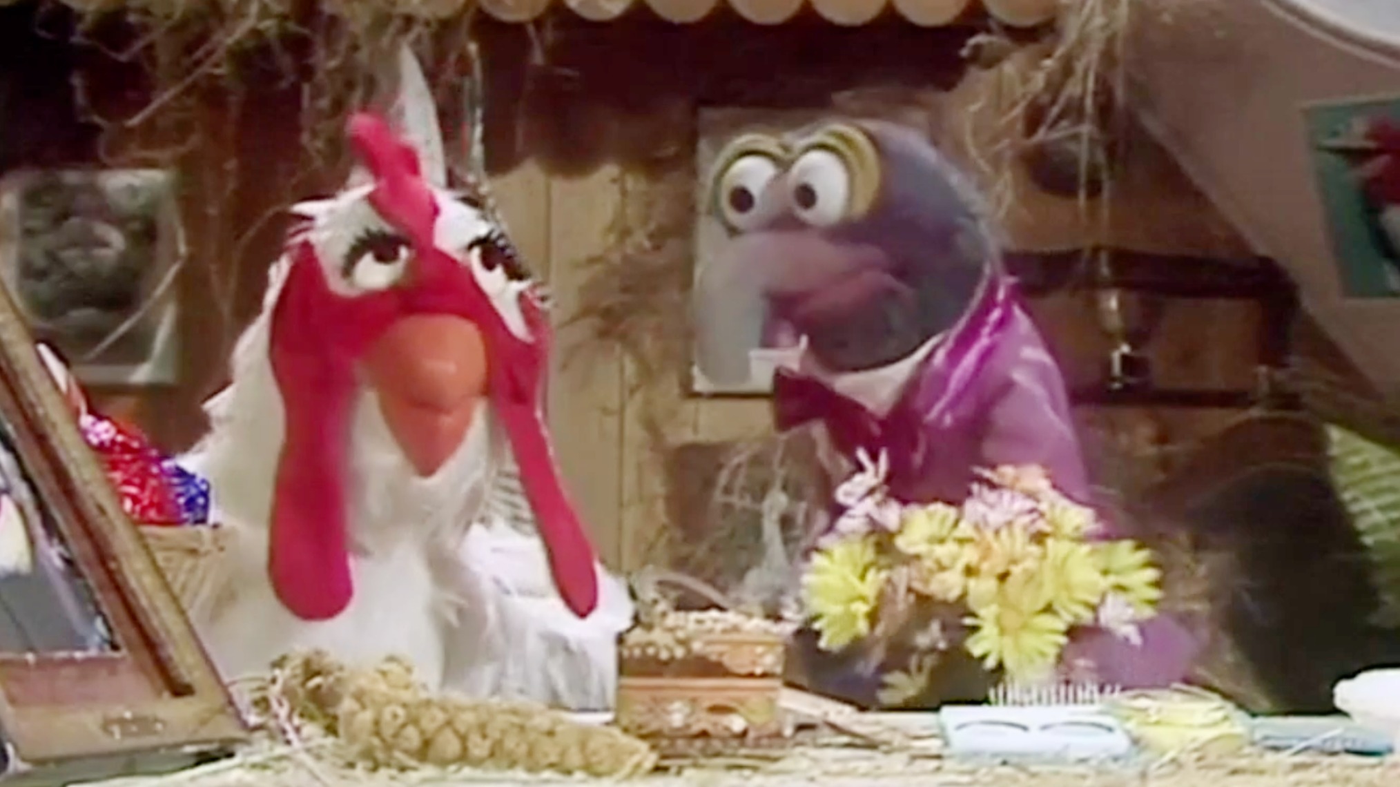 Camilla the Chicken and Gonzo Muppets