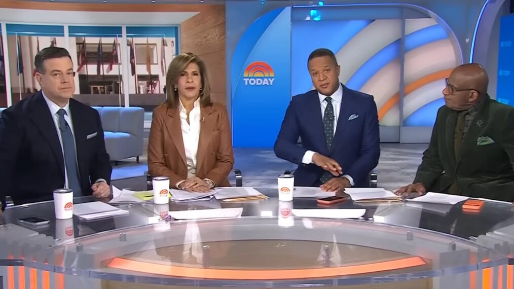 Carson Daly, Hoda Kotb, Craig Melvin, and Al Roker on the February 9, 2026, episode of NBC's 'Today.'