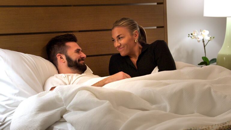 Connor Spies and Brianna McNees in episode 1007 of Love is Blind.