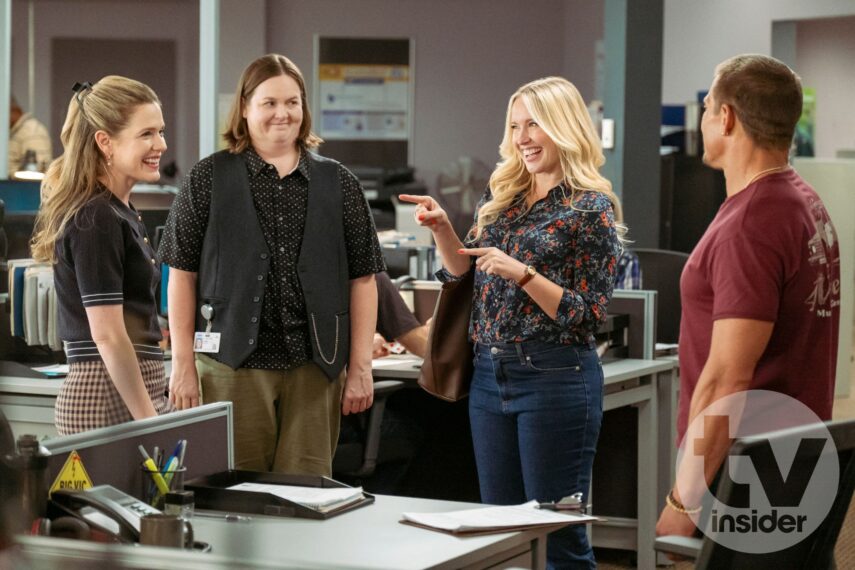 Harriet Dyer, Molly Kearney, Anna Camp, and Tony Cavalero in 'DMV' Season 1