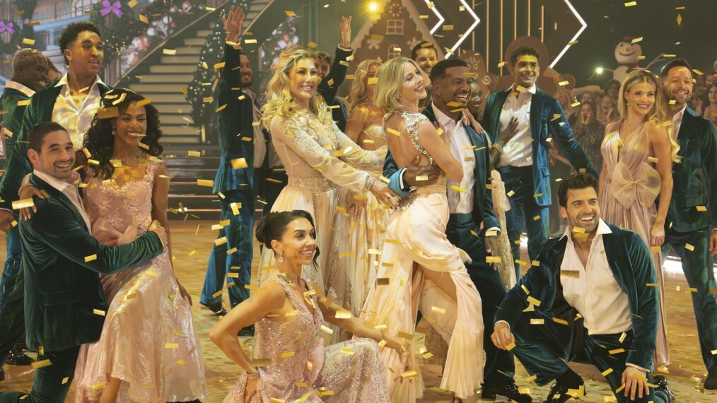 DANCING WITH THE HOLIDAYS - The ballroom comes alive with holiday magic as “Dancing with the Stars” celebrates the season with festive-themed routines, dazzling musical performances and special holiday greetings. TOP: JAXON WILLARD, BRANDON ARMSTRONG, VALENTIN CHMERKOVSKIY, EMMA SLATER, JULIANNE HOUGH, ALFONSO RIBEIRO, EZRA SOSA, WITNEY CARSON, PASHA PASHKOV BOTTOM: ALAN BERSTEN, BRITT STEWART, JENNA JOHNSON, JAN RAVNIK