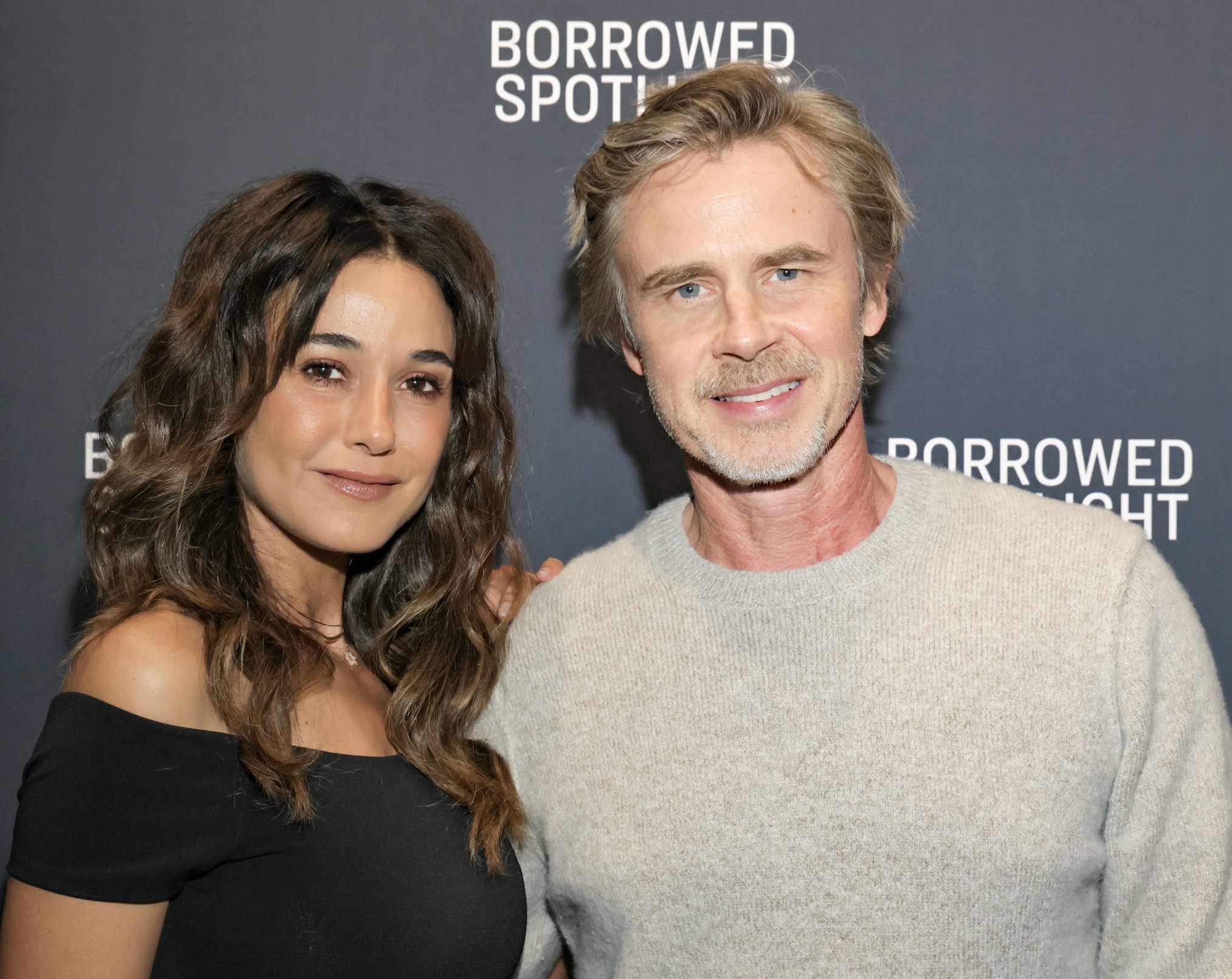 Emmanuelle Chriqui and Sam Trammell attend the Holocaust remembrance book exhibition and reception for 