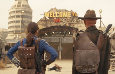 Ella Purnell (Lucy MacLean), Walton Goggins (The Ghoul) in FALLOUT SEASON 2 Courtesy of Prime © Amazon Content Services LLC