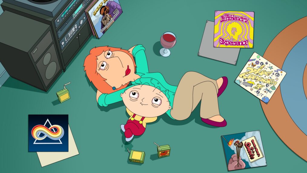 FAMILY GUY: For the first time in the show's history, Lois and Stewie finally understand each other -- thanks to Brian's edibles -- and explore and try to explain their complicated relationship in the all-new ìThe Edible Arrangementî season premiere episode of Family Guy airing Sunday, February 15 (9:31-10:00 PM ET/PT) on FOX. FAMILY GUY © 2026 by 20th Television