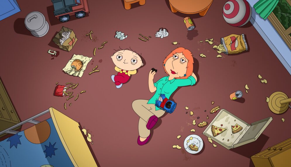 FAMILY GUY: For the first time in the show's history, Lois and Stewie finally understand each other -- thanks to Brian's edibles -- and explore and try to explain their complicated relationship in the all-new ìThe Edible Arrangementî season premiere episode of Family Guy airing Sunday, February 15 (9:31-10:00 PM ET/PT) on FOX. FAMILY GUY © 2026 by 20th Television