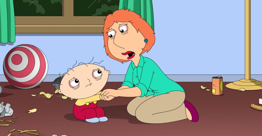 FAMILY GUY: For the first time in the show's history, Lois and Stewie finally understand each other -- thanks to Brian's edibles -- and explore and try to explain their complicated relationship in the all-new ìThe Edible Arrangementî season premiere episode of Family Guy airing Sunday, February 15 (9:31-10:00 PM ET/PT) on FOX. FAMILY GUY © 2026 by 20th Television