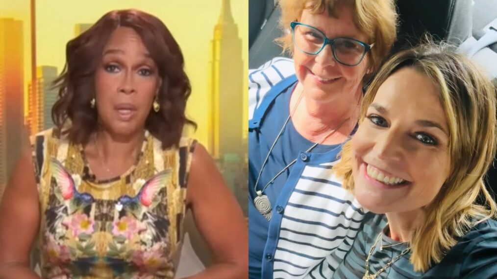 Gayle King on the February 5, 2025, episode of CBS' 'CBS Mornings'; Nancy Guthrie and Savannah Guthrie, Instagram, June 5, 2024.