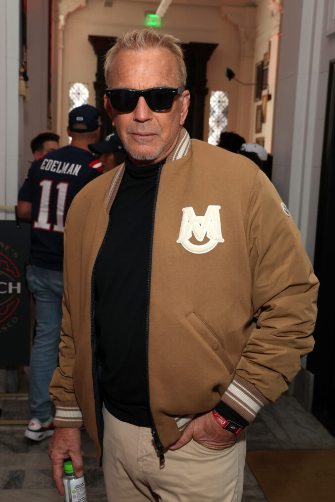 SAN FRANCISCO, CALIFORNIA - FEBRUARY 08: Kevin Costner attends as Raising Cane's owner and founder Todd Graves hosts celebrity friends for pre-Super Bowl LX Brunch at Villon in San Francisco on February 08, 2026 in San Francisco, California. (Photo by Phillip Faraone/Getty Images for Raising Cane's)