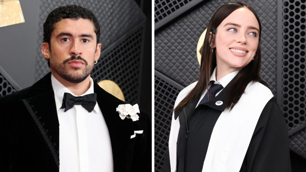 Bad Bunny attends the 68th GRAMMY Awards at Crypto.com Arena on February 01, 2026 in Los Angeles, California. (Photo by Amy Sussman/Getty Images; Billie Eilish attends the 68th GRAMMY Awards at Crypto.com Arena on February 01, 2026 in Los Angeles, California. (Photo by Amy Sussman/Getty Images)