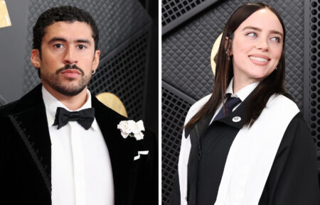 Bad Bunny attends the 68th GRAMMY Awards at Crypto.com Arena on February 01, 2026 in Los Angeles, California. (Photo by Amy Sussman/Getty Images; Billie Eilish attends the 68th GRAMMY Awards at Crypto.com Arena on February 01, 2026 in Los Angeles, California. (Photo by Amy Sussman/Getty Images)
