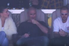 Hailey and Justin Bieber at the Super Bowl