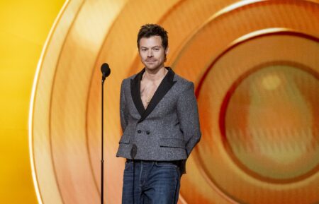 LOS ANGELES, CALIFORNIA - FEBRUARY 01: Harry Styles speaks onstage during the 68th GRAMMY Awards at Crypto.com Arena on February 01, 2026 in Los Angeles, California. (Photo by Emma McIntyre/Getty Images for The Recording Academy)