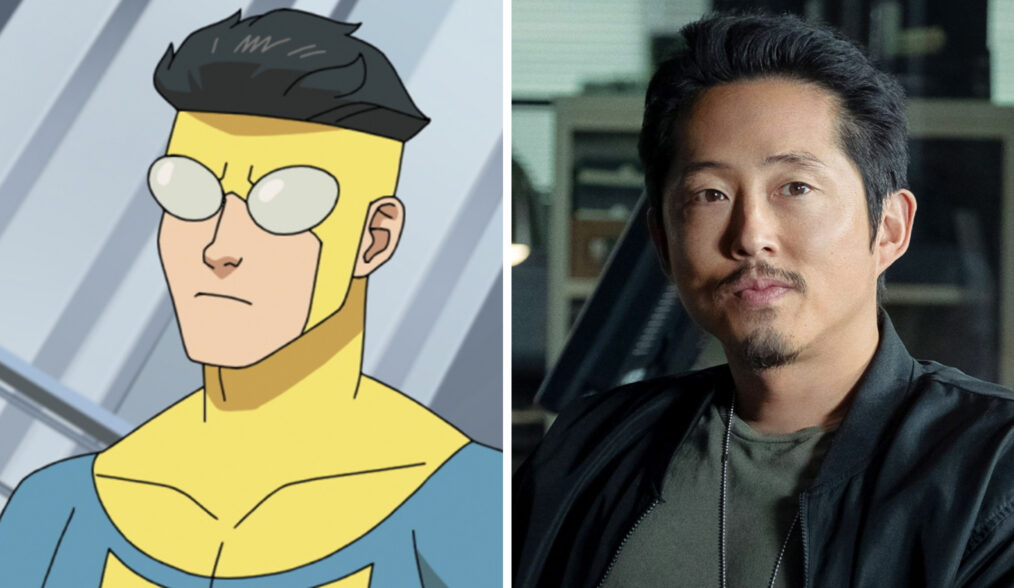 Invincible Season 3; Jason Mantzoukas (Rex Splode), Steven Yeun (Mark Grayson); Courtesy of Prime THE RIP, Steven Yeun, 2026. ph: Claire Folger / © Netflix / Courtesy Everett Collection