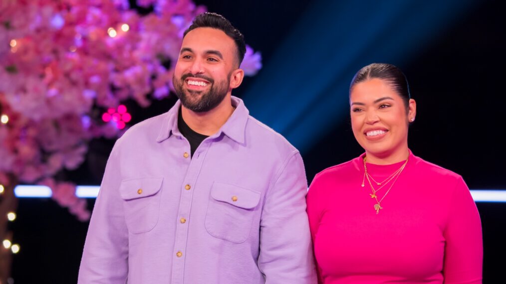 Contestants Alex and Amanda from episode 101 of Is it Cake? Valentines.