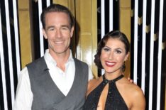 James Van Der Beek and Emma Slater attend the 'Dancing With The Stars' Season 28 show at CBS Television City on September 16, 2019 in Los Angeles, California.