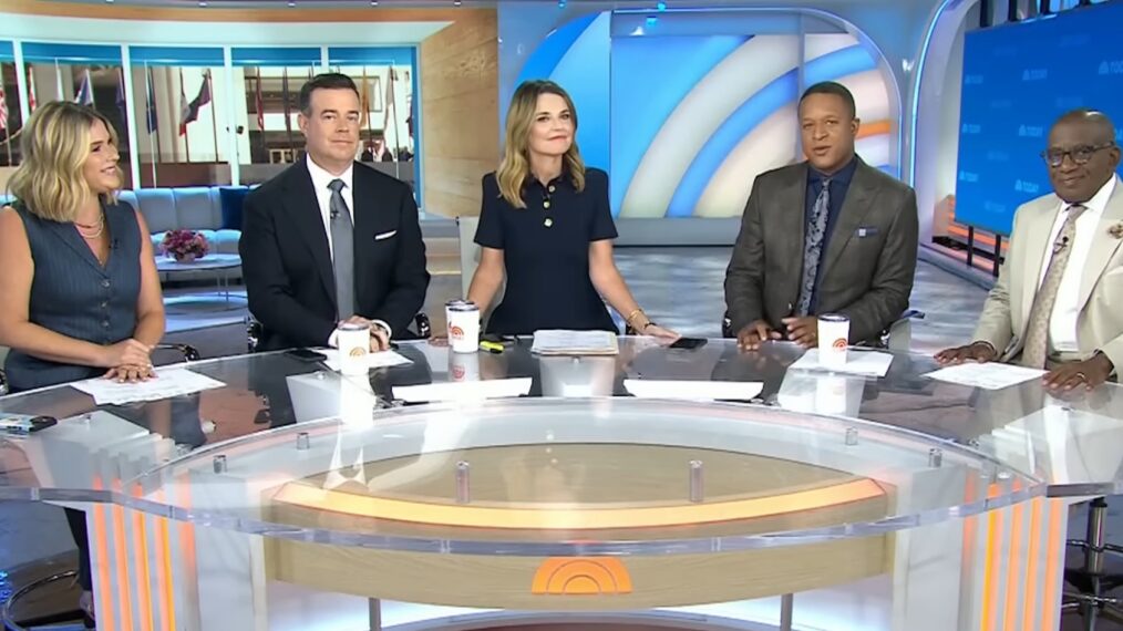 Jenna Bush Hager, Carson Daly, Savannah Guthrie, Craig Melvin, and Al Roker on the September 2, 2025, episode of NBC's 'Today.'