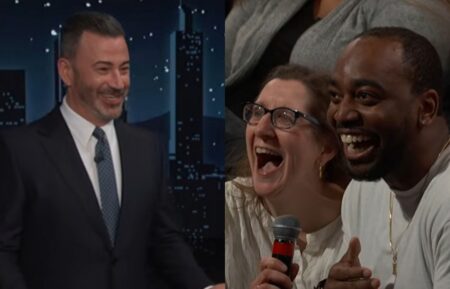 Jimmy Kimmel and show audience members on the February 12, 2026, episode of ABC's 'Jimmy Kimmel Live!'
