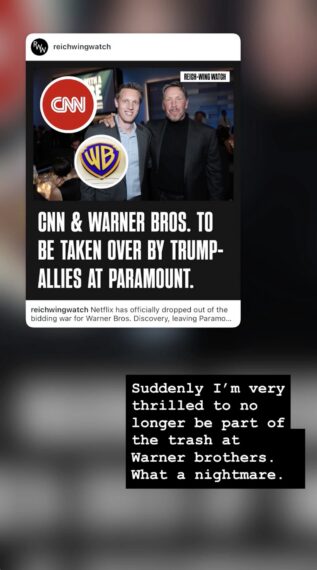 Keith Bynum's Instagram Story, February 26, 2026.