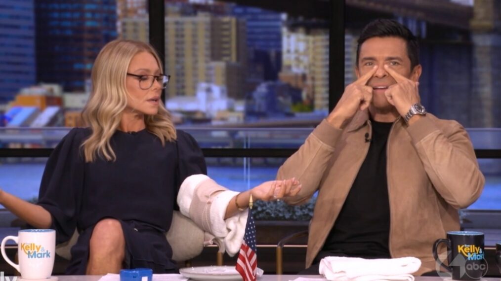 Kelly Ripa and Mark Consuelos on the February 11, 2026, episode of 'Live With Kelly and Mark.'