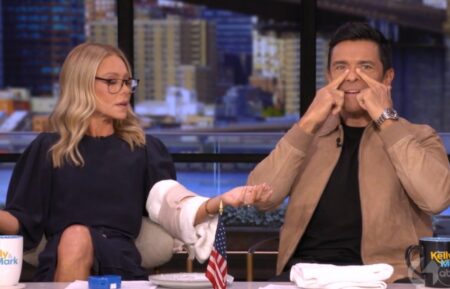 Kelly Ripa and Mark Consuelos on the February 11, 2026, episode of 'Live With Kelly and Mark.'