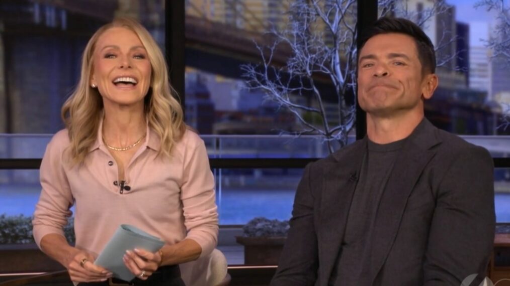 Kelly Ripa and Mark Consuelos on the February 2, 2026, episode of ABC's 'Live With Kelly and Mark.'