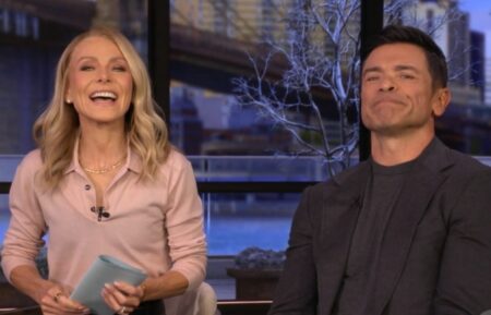 Kelly Ripa and Mark Consuelos on the February 2, 2026, episode of ABC's 'Live With Kelly and Mark.'