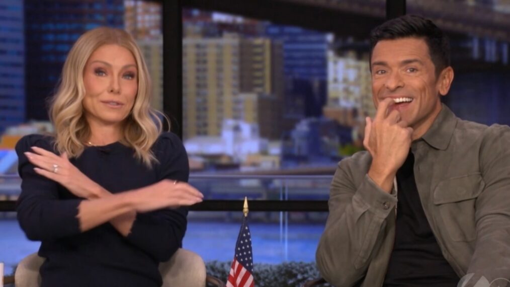 Kelly Ripa and Mark Consuelos on the February 4, 2026, episode of ABC's 'Live With Kelly and Mark.'
