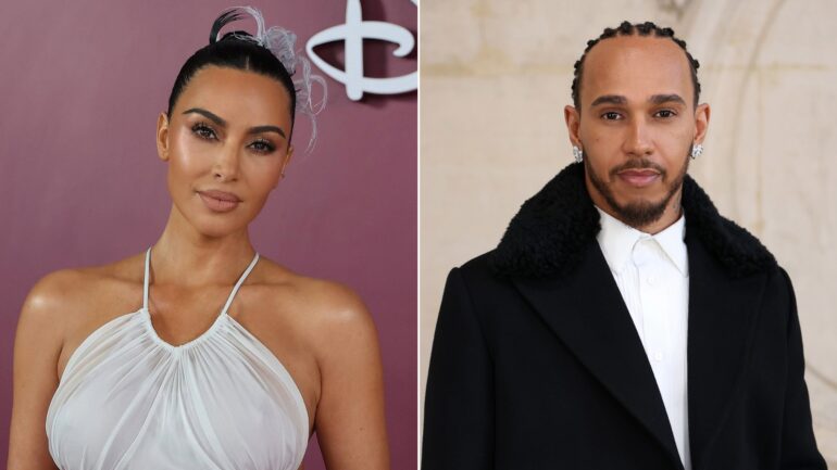 Kim Kardashian and Lewis Hamilton
