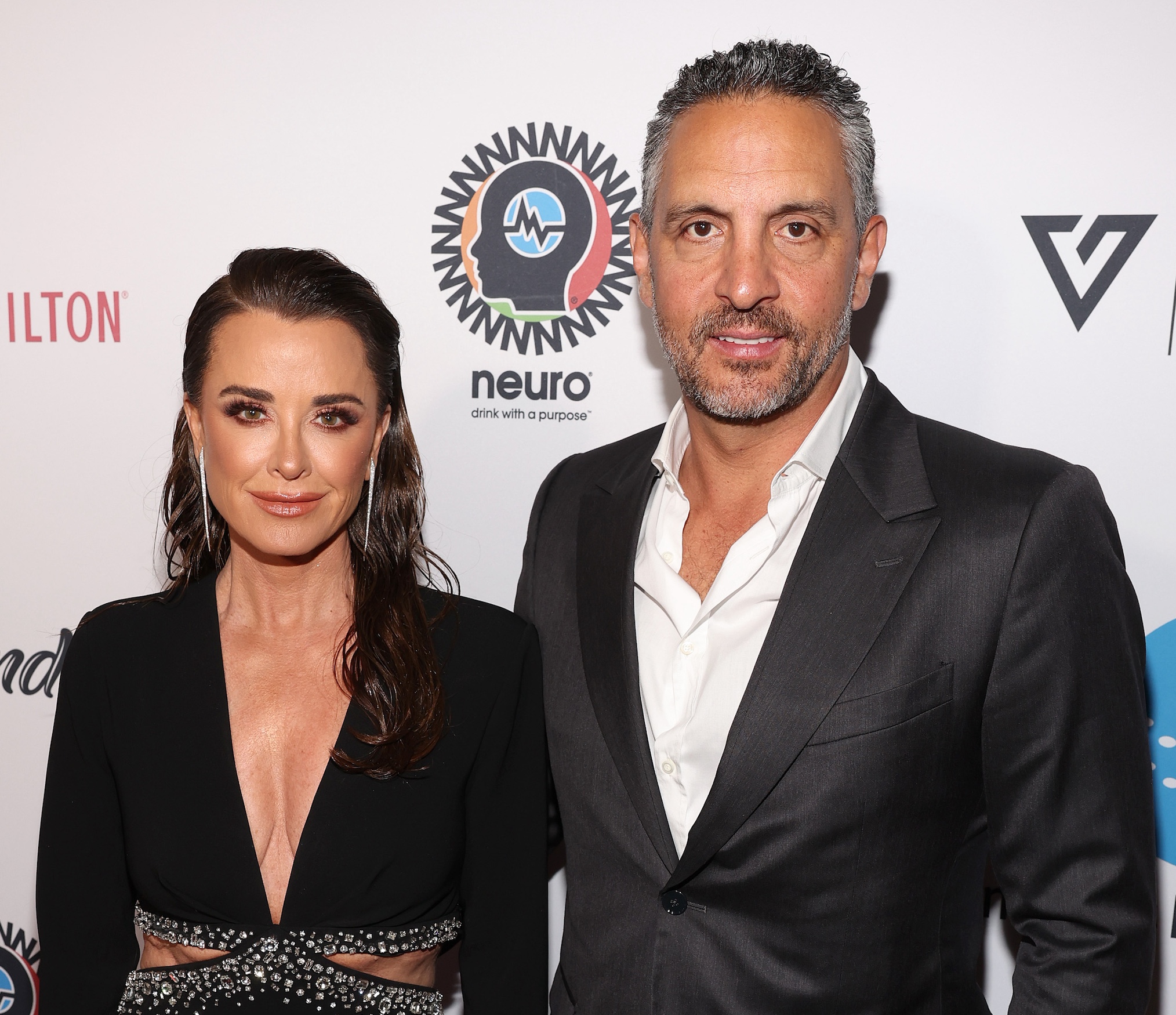 Kyle Richards and Mauricio Umansky attend the Homeless Not Toothless Hollywood Gala at The Beverly Hilton on April 22, 2023 in Beverly Hills, California.