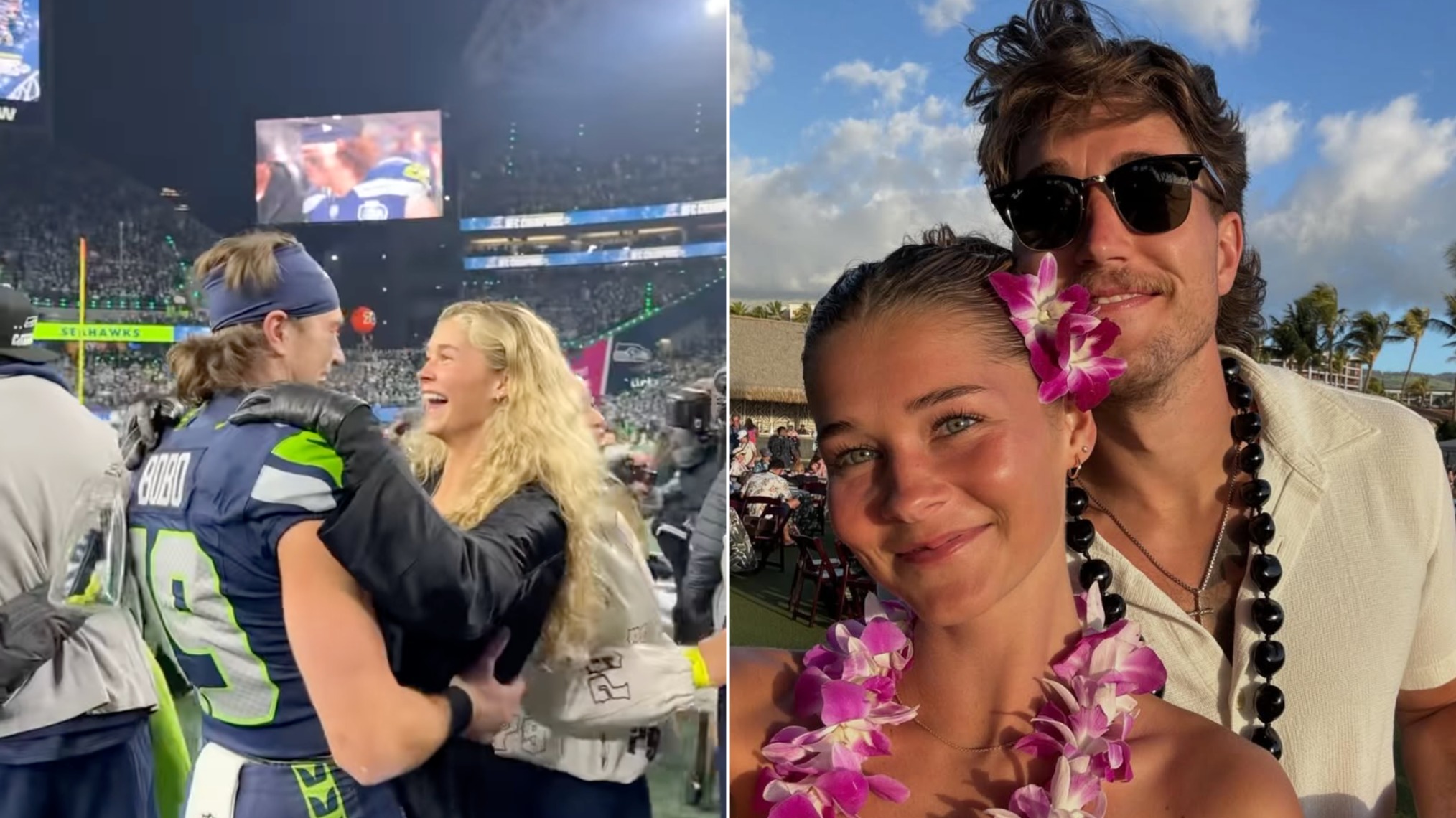 Mackenzie Mae Cole and Jake Bobo of the Seahawks