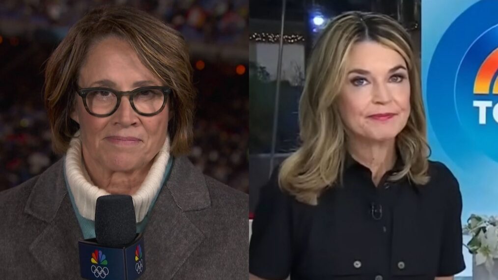 Mary Carillo at the 22026 Winter Olympics Opening Ceremony, NBC, February 6, 2026; Savannah Guthrie on the December 19, 2025, episode of NBC's 'Today.'