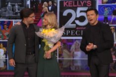Michael Consuelos, Kelly Ripa, and Mark Consuelos on the February 20, 2026, episode of ABC's 'Live With Kelly and Mark.'