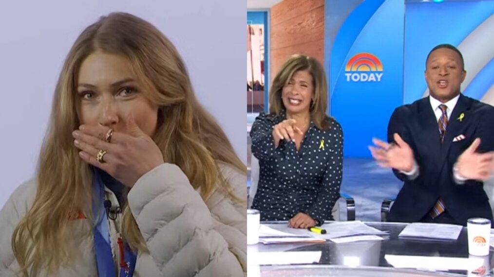 Mikaela Shiffrin, Hoda Kotb, and Craig Melvin on the February 19, 2026, episode of NBC's 'Today.'