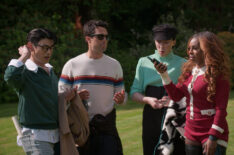 THE TRAITORS -- 'A Queen Never Comes Off Her Throne' Episode 408 -- Pictured: (l-r) Eric Nam, Stephen Colletti, Johnny Weir, Candiace Dillard Bassett -- (Photo by: Peacock)