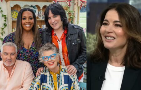 Paul Hollywood, Alison Hammon, Prue Leith, and Noel Fielding on 'The Great British Baking Show,' Netflix; Nigella Lawson on the January 29, 2026, episode of ITV's 'This Morning.'