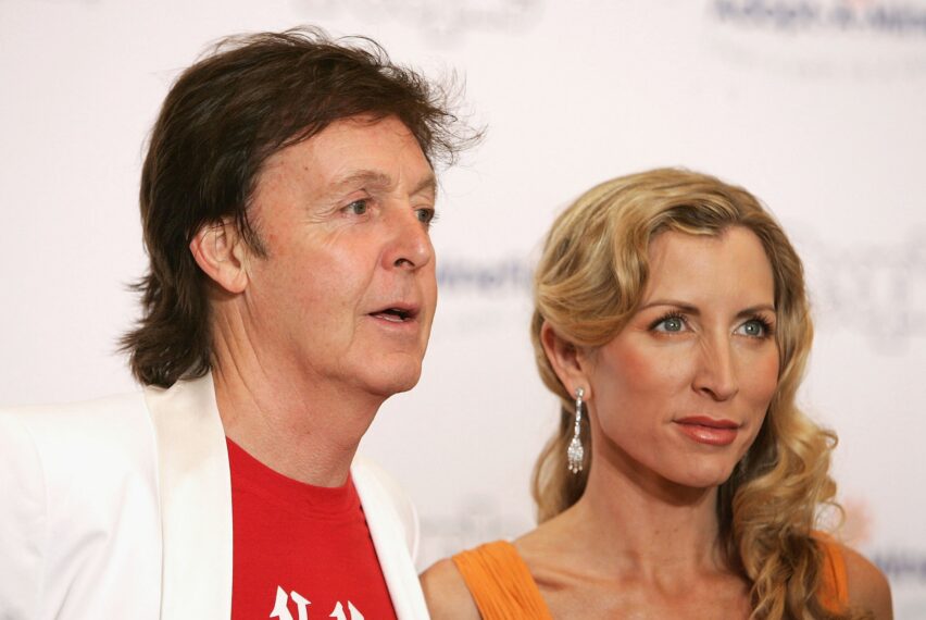 Musician Sir Paul McCartney and wife Heather Mills McCartney attend the Fifth Annual Adopt-A-Minefield Gala night held at the Beverly Hilton Hotel on November 15, 2005 in Beverly Hills, California.