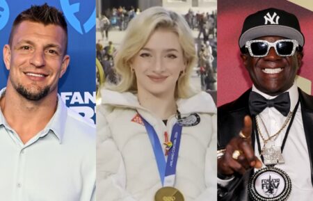 Rob Gronkowski attends FanDuel's Super Bowl Party Powered by Spotify on February 07, 2025 in New Orleans, Louisiana; Amber Glenn on the February 20, 2026, episode of NBC's 'Today'; Flavor Flav attends the Black Music Action Coalition Music Maker Dinner at The Sun Rose on January 28, 2026 in West Hollywood, California.