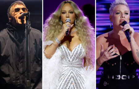 iam Gallagher of Oasis performs onstage during the Oasis Live '25 World Tour at Rose Bowl Stadium on September 06, 2025 in Pasadena, California. (Photo by Kevin Winter/Getty Images); Mariah Carey performs during the opening ceremony of the Milano Cortina 2026 Winter Olympics at San Siro Stadium on February 06, 2026 in Milan, Italy. (Photo by Elsa/Getty Images); Willow Sage Hart, P!NK and Justin Derrico perform during the final day of the Democratic National Convention at the United Center on August 22, 2024, Chip Somodevilla/Getty Images