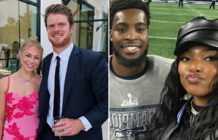 Nijeria McClain and Devon Witherspoon, and Katie Hoofnagle and Sam Darnold